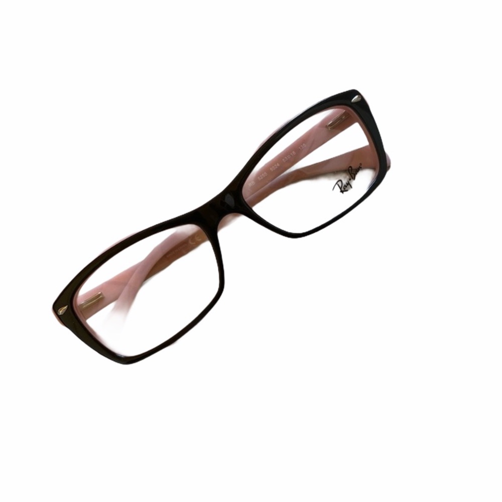 Ray-Ban Black Frame with Pink Temples Eyeglasses